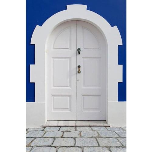 Arch White Wooden Door Photography Background Computer Printed Backdrop for Children Baby Portrait Pets Toy Photocall Fond Photo