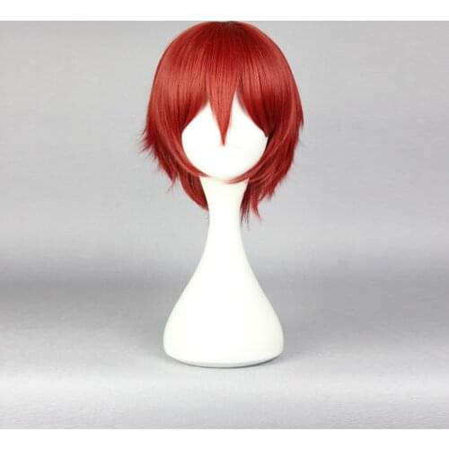 Assassination Classroom Karma Akabane / Akashi Seijuro / Sasori Short Flame Red Cosplay Wig Costume High Temperature Fiber