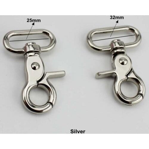 10pcs 6colors 16mm 19mm 25mm 32mm 38 trigger snap hooks Hardware Accessories metal diy handbags purses trigger snap purse hook