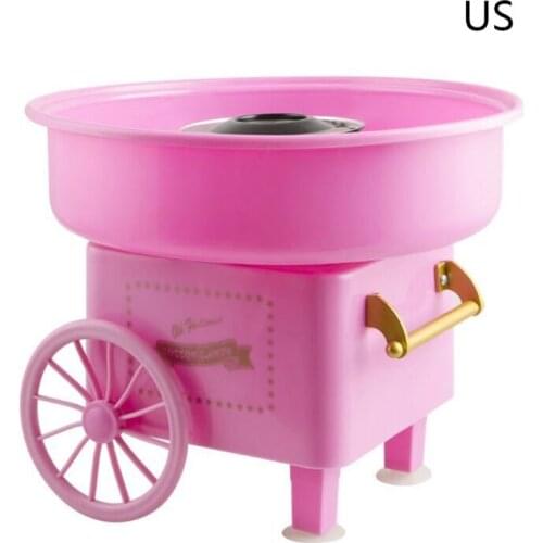Nostalgia Trolley Cotton Candy Machine Fashion Mini Candy Floss Maker Home Use Countertop Electric Children Creative