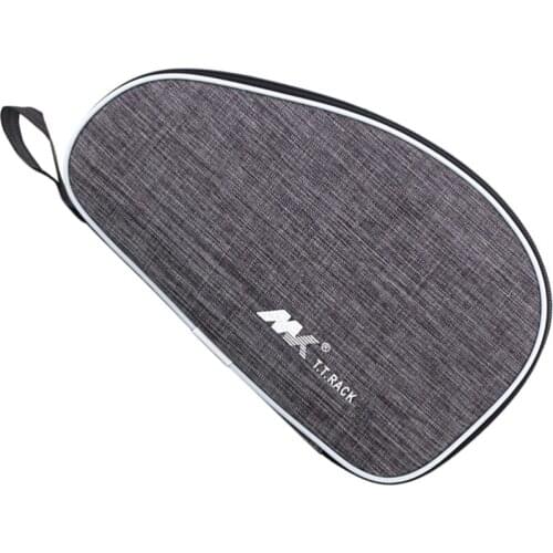 Portable Table Tennis Bat Bag Professional Pong Racket Shell Shaped Storage Bag For Athletes Players Grey