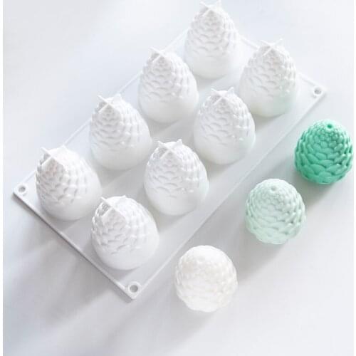 PRZY Silicone Mold Soap Molds Christmas Mould Soap Mold Gypsum Chocolate Candle Molds Pine Cones Handmade Clay Resin