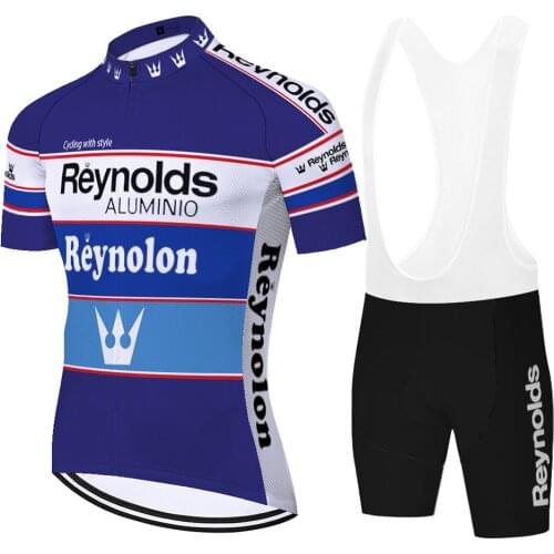 Retro TEAM Reynolds maillot ciclismo hombre verano bike shorts sportswear 20D gel pad Bicycle abbigliamento ciclismo estivo