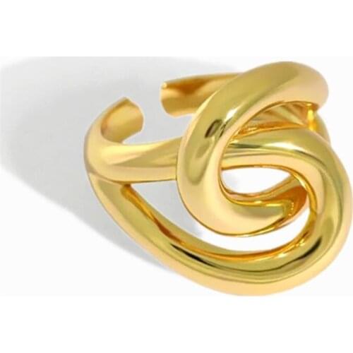 Sole Memory Geometry Cross 925 Sterling Silver Female Resizable Opening Rings SRI676