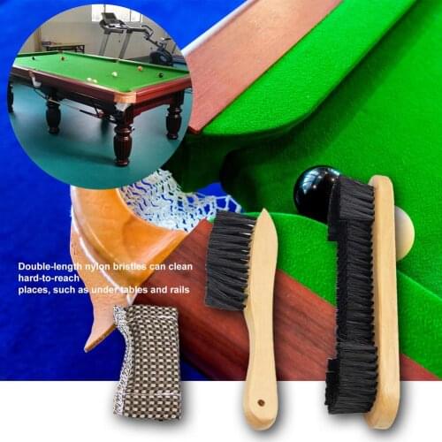 1 Set Wood/PVC Brush Rail Brush Pool Snooker Cue Cloth Rail Cleaner Brush Billiard Accessories Table Billiard Cleanning Tool