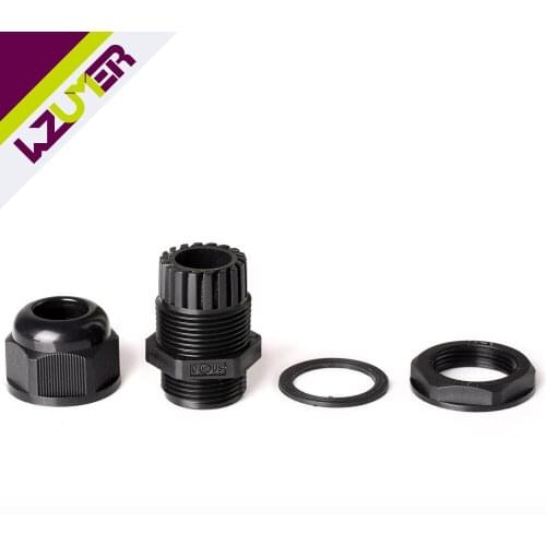 10PC IP68 for 3-6.5mm Wire White Waterproof Nylon Plastic Cable Gland Connector PG7 PG9 PG11 PG13.5 PG16 PG21