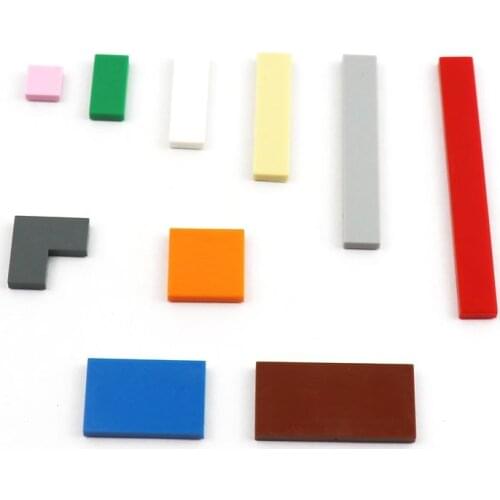 10pcs Different Type Building Blocks Tile 1x1 1x2 1x4 1x6 2x2 2x4 DIY Bricks Sets Street City Police Military Accessory
