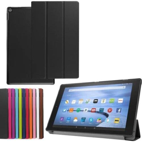 5pcs for New Amazon Fire HD 10 2015 generation Tablet Cover Ultra Thin PU Leather Case ship with tracking number