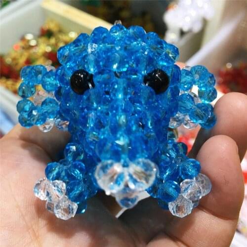 1PCS Hand-woven animal elephant Austrian crystal key chain hanging bag accessories sparkling beautiful Christmas gift