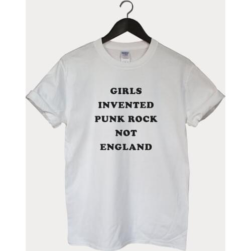 Girls invented punk rock not england t-shirt unisex top #rock Tumblr funny gift Unisex More Size and Color-F016