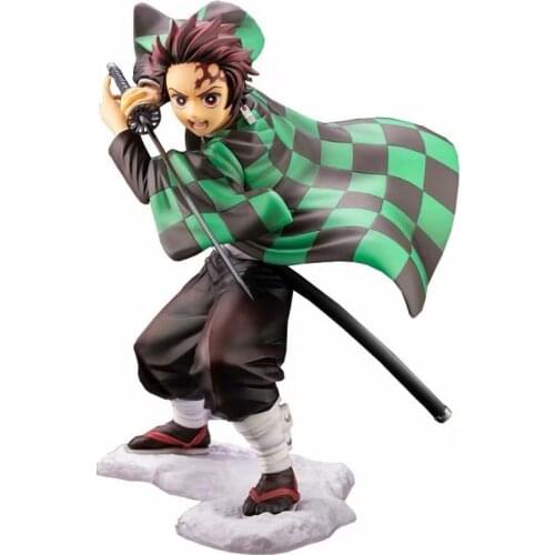 15CM Anime Demon Slayer Large Edition Tanjiro Nezuko Inosuke Replaceable Face Boxed Figure Collectible Toy Gift for Youth Adult