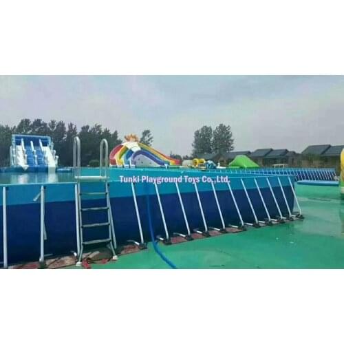 Commercial Metal Frame Steel Removable Swimming Pool Above Ground Water Park Pool