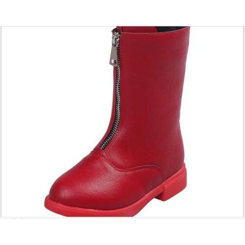 Girls single boots Spring Autumn Fashion Kids Girls Boots PU Leather Children Shoes for Toddler Girls Boots size 25-36