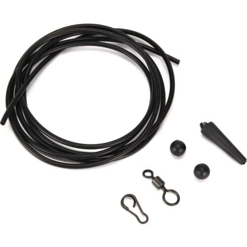 6PCS Carp Fishing Accessories Set Helicopter Rig Tubing Sleeves Tail Rubber Chod Rig Bead Swivel Clips Kit 2021