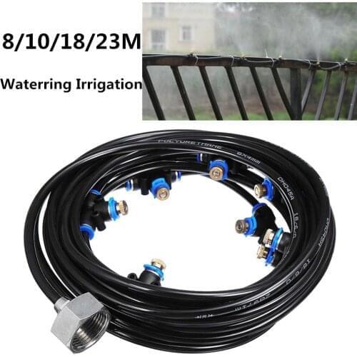 8/10/18/23M Fogger Water Spray Kits Waterring Irrigation Garden Nebulizer Outdoor Misting System water mist Greenhouse Garden