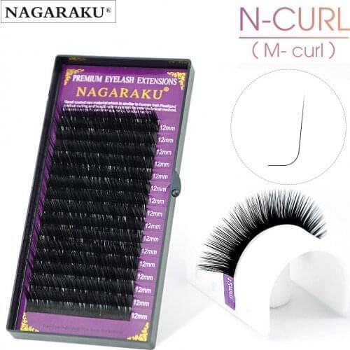NAGARAKU M curl N curl 7mm-15mm mxi high quality mink eyelash extension Faux individual eyelashes natural eyelashes cilia lashes