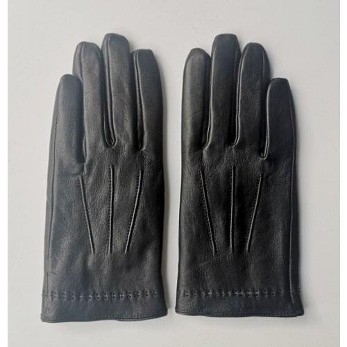 GOURS Genuine Leather Gloves for Men Winter Keep Warm Black Real Goatskin Leather Gloves Super Discount Clearance Sale KCM