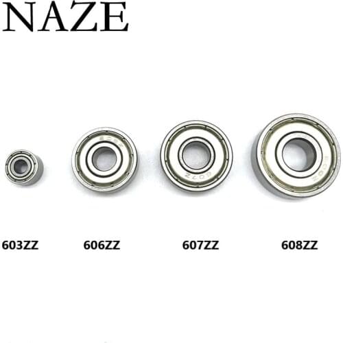 NAZE 10PCS Micro Deep Groove Ball Bearing 603ZZ 604ZZ 605ZZ 606ZZ 607ZZ 608ZZ 609ZZ