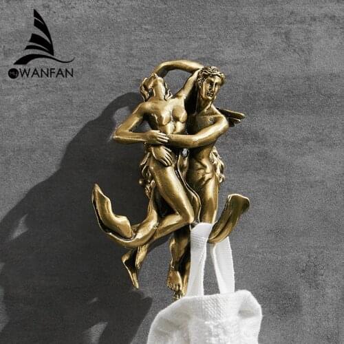 Romantic Series Bronze Bathroom Toilet Paper Holder Wall Mounted Towel Bar Toilet Brush Holder Bathroom Accessories MB-0812B