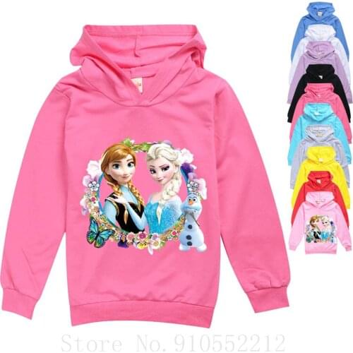 New Frozen Kids Baby Boys Girls Toddlers 3D Elsa Anna printing Hoodies Cartoon Tracksuit Children Clothing Cute Sweatshirts