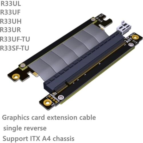 Graphics card extension cable PCI-E x16 3.0 full speed stable compatible with ITX A4 chassis single reverse