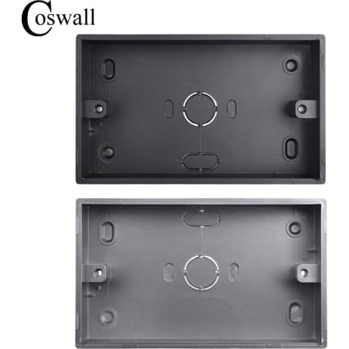 Coswall Matte Black Grey White External Box 146mm*86mm*32mm for 146*86mm Switch or Socket Apply For Any Position of Wall Surface