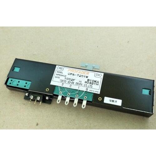 Japan push straight sliding switch total 13.3MM single potentiometer PROFADER CPA-7201W B10K T shaft 0bB 1002F 40321H