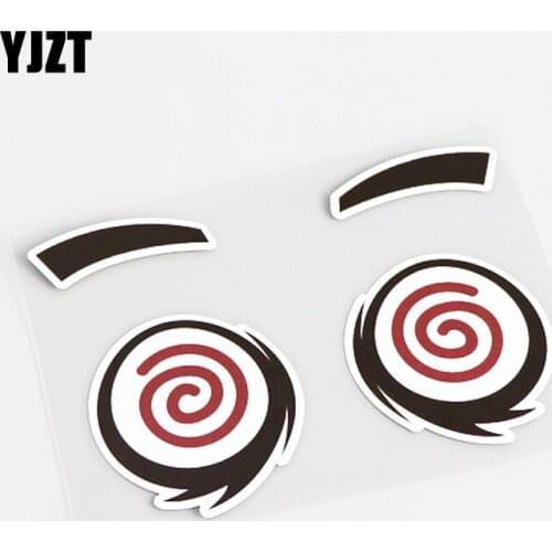 YJZT 12CM*8.3CM Fun Amusing Eye Car-styling Car Sticker PVC Decal Graphical 13-0471