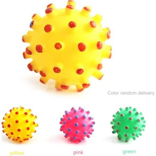 Funny Ball Soft Squeaky Pet Cat Dog Ball Toys For Small Dogs Rubber Chew Puppy Fidget Stuff Dogs Toys Pets Training Accessories