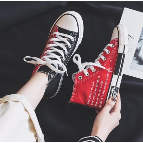 2021 New arrival school student sneakers canvas shoes women vulcanized tennis girls sport shoes woman sneakers