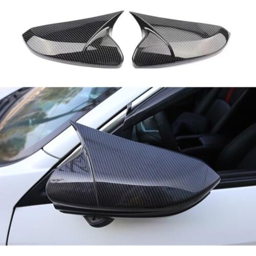 2pcs carbon fibre Rear View Mirror Cover For Honda Civic 10th Gen 2016-2020 Car Rearview Mirror Cap Covers