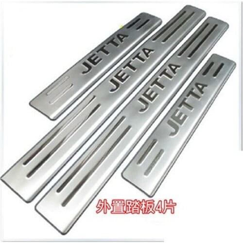 Auto parts stainless steel Rear bumper Protector Sill for Volkswagen Jetta MK6 2013 to 2020 Car styling 4PCS