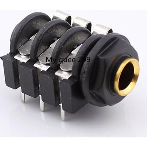 6.5 double audio seat audio 6.5 socket easy to weld 6.35 sockets of gold socket