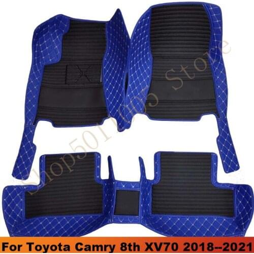Car Floor Mats For Toyota Camry 8th XV70 2018 2019 2020 2021 Custom Foot PadsAutomobile Carpet Covers Auto Interior Accessories