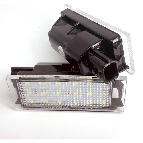 For Renault Megane 3 for Master for Vel Satis for Clio for Laguna 2 for Twingo White color Car LED Number License Plate Light