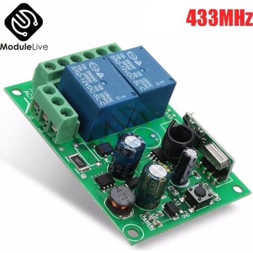 433MHZ 110-220V 2CH Wireless RF Relay Switch Receiver