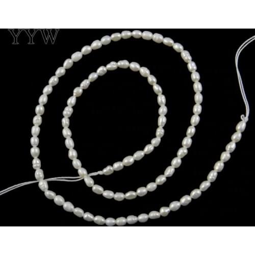 Grade A 2-3mm Natural Freshwater Pearl Beads White Rice Pearl Loose Beads For DIY Necklace Bracelat Jewelry Making Finding