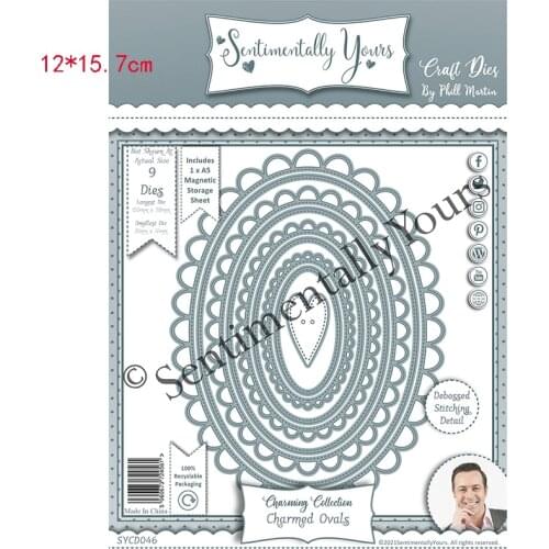 CH 2021 New Arrival Oval Metal Cutting Dies Stencils for DIY Scrapbooking/photo Album stamps Decorative Embossing DIY Paper