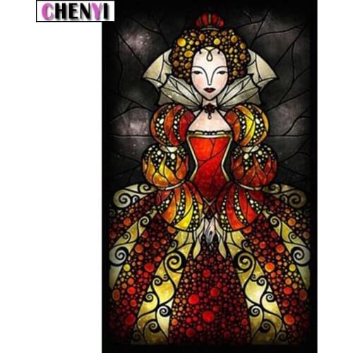 CHENYI 5D Diamond Painting Princess Cross Stitch Diy Full Drill Needlework Diamond Embroidery Cartoon Mosaic Crafts Wall Decor