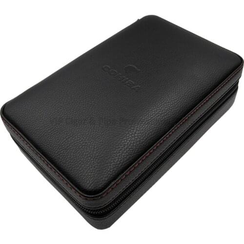 COHIBA Cedar Wood Cigar Cigarette Humidor Leather Cigar Case Cigars Box W/Lighter Cutter Humidifier Travel Portable Humidor Box