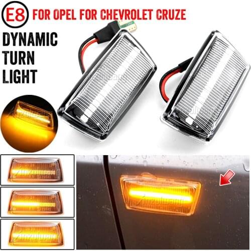 For Opel Insignia Astra H Corsa D Zafira B For Chevrolet Cruze Led Dynamic Side Marker Turn Signal Light Sequential Blinker Lamp