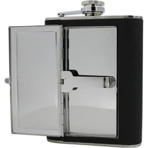 2017 Creative Flask Cigarette Flagon Leather Hip Flask 5oz Whiskey Liquor Metal Alcohol Flask Drinkware 3 Colours Available