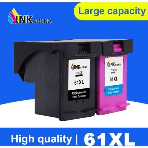 INKARENA Remanufactured Ink Cartridge Replacement for HP 61XL 61 Deskjet 1050 2050 1055 3054 3050A 3052A 2512 Printer Refill