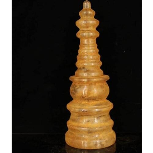 Exquisite Chinese old-style coloured glaze pagoda