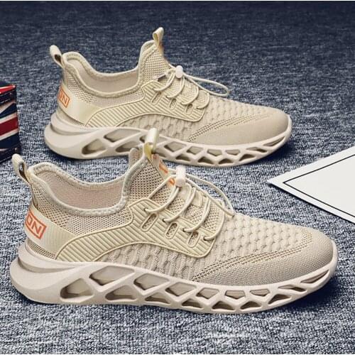 Fashion Men Sneakers Mesh Casual Shoes Lac-up Mens Shoes Lightweight Vulcanize Shoes Walking Sneakers Zapatillas Hombre