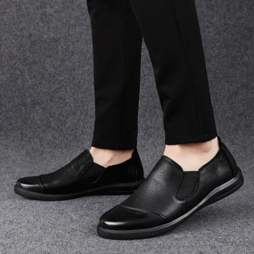 Classic Men Genuine Leather Flat Driving Shoes Man Casual Smooth or frosted Mocasines Comfy Slip On Loafers Male Footwear