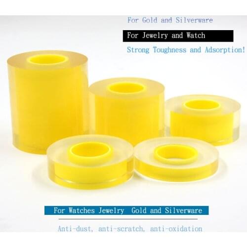 1 Roll 12MM 20MM 30MM 50MM 80MM Transparent Anti-Static Protective Film Watch Jewelry PVC Film Tape Watch Part Repair Tool