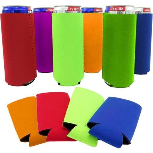 Blank Neoprene Slim Beer Can Cooler Tall Stubby Holder Foldable Stubby Holders Beer Cooler Bags For 12oz Energy Drink & Beer SN