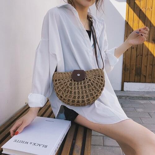 2021 New Style Straw Bag with Rattan for Girl