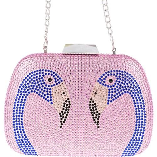 Bee In Fly New Desige Inlaid Diamond Evening Bag Flamingo Clutch WomenS Wedding Zero Wallet Cocktail Dinner Bag